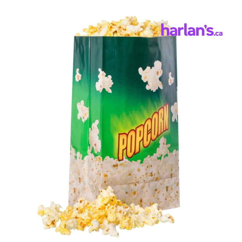 130oz Green Butter-Proof Popcorn Theatre Bag -500/case -Item#84B130C