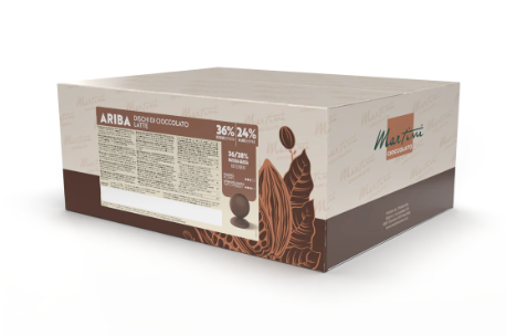 Ariba Milk Chocolate Couverture Latte Discs 36/38 - 10KG