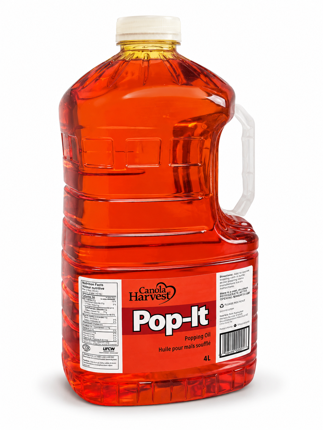 Harlan's Popcorn Popping Oil - One Jug 4L -Item#51204
