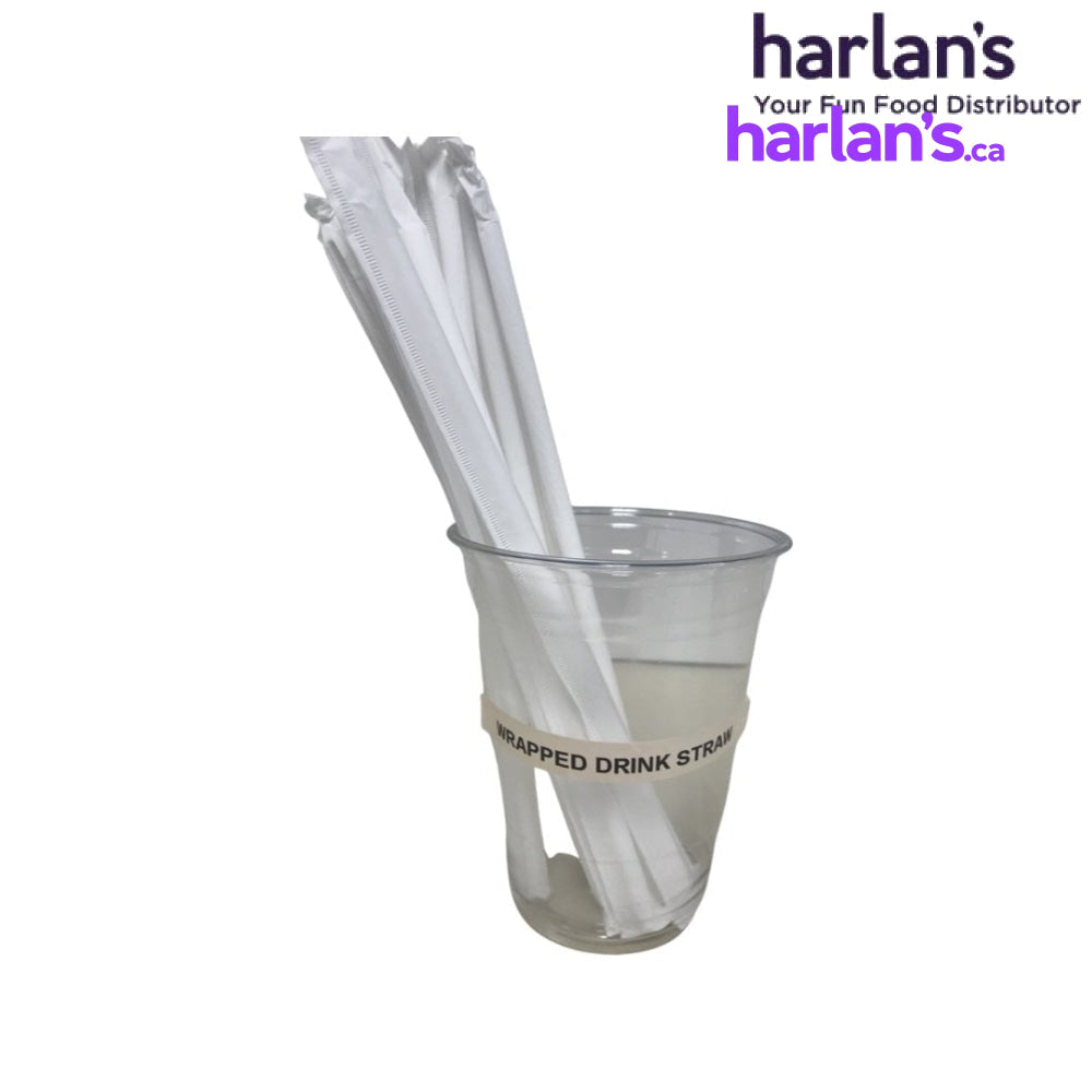 8" Wrapped Paper Straws - 5000/case - Item#80PS8WTCASE - Harlan Fairbanks Canada