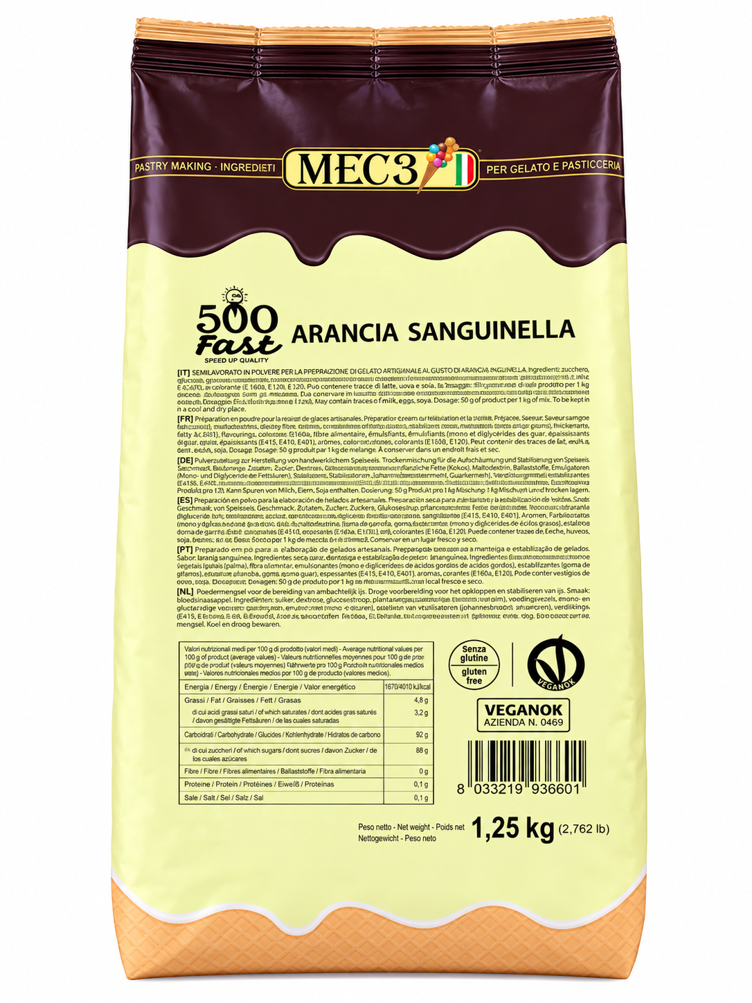 MEC3 Sorbetto Mix, Blood Orange/Ruby Orange/Arancia Sanguinela 500 - Vegan