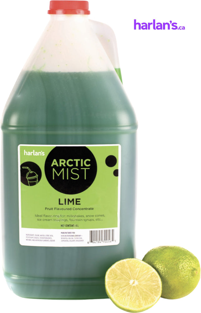 Arctic Mist Syrup Concentrate - Lime (1x4L) Item#41559 - Harlan Fairbanks Canada