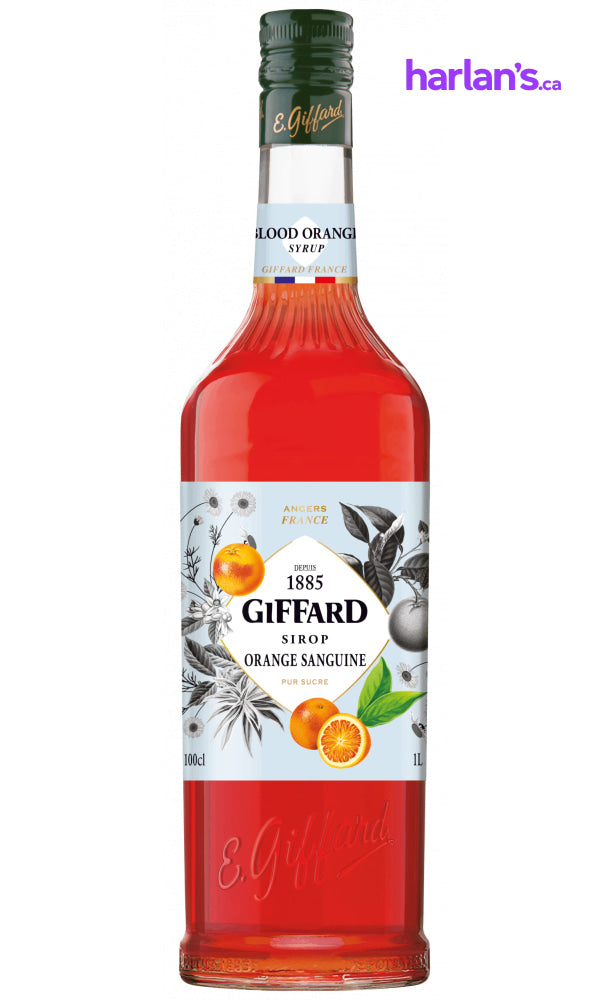 Blood Orange Syrup (1L | Mix & Match Flavours - groups of 6) - Harlan Fairbanks Canada