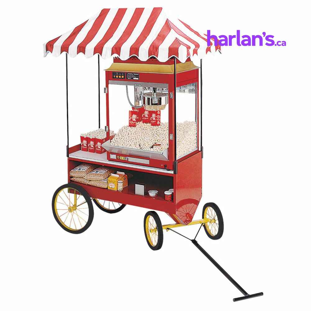 Cretors Awning Canopy and Frame For Four Wheel Steerable Red Antique Wagon Base -Item#91345 - Call us for pricing