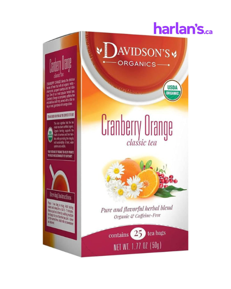 Davidson's Cranberry Orange (6x25 bags) - Item# 202628 - Harlan Fairbanks Canada