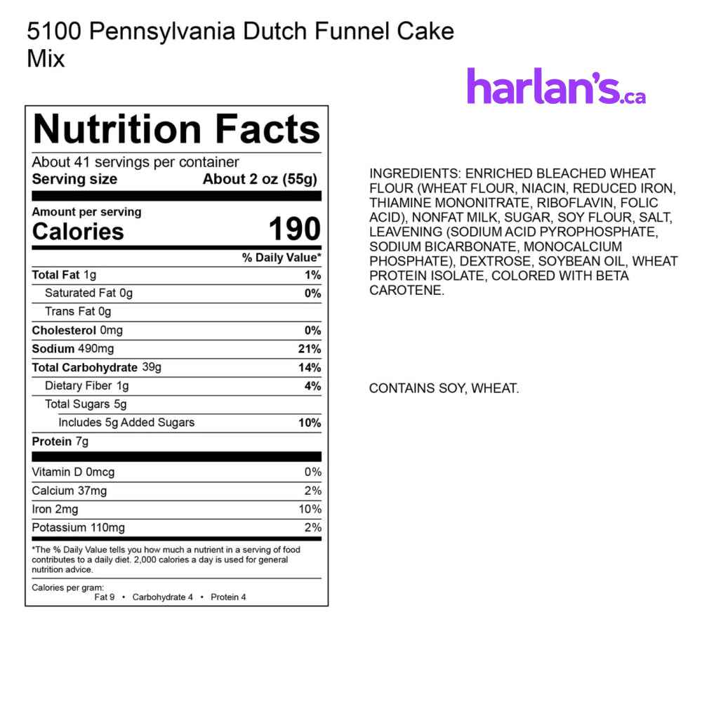 Deluxe Pennsylvania Dutch Funnel Cake Mix - 6 x 5LB bags