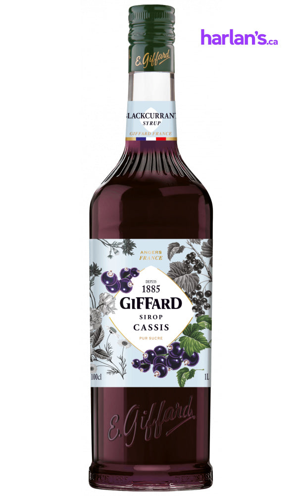 Giffard Blackcurrant Syrup (1L | Mix & Match Flavours - groups of 6) - Harlan Fairbanks Canada