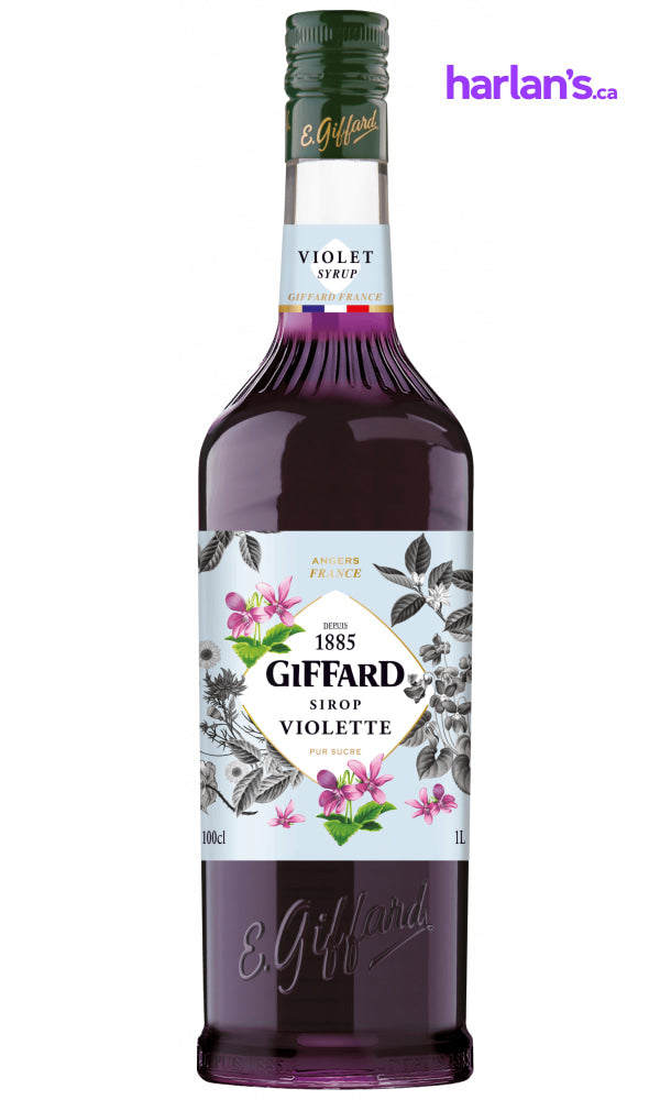 Giffard Violet Syrup (1L | Mix & Match Flavours - groups of 6) - Harlan Fairbanks Canada
