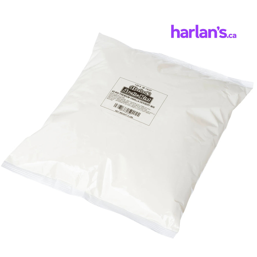 HARLAN'S ARCTIC MIST PREMIUM VANILLA - Ice Cream Soft Serve Mix - 12 x 3LB -Item#4138 - Harlan Fairbanks Canada