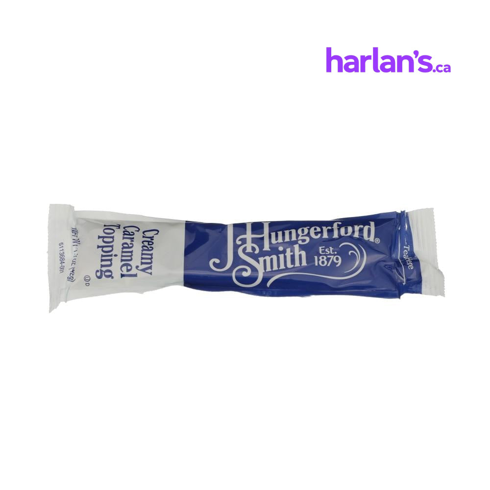 J HUNGERFORD SMITH CARAMEL Packs - 96 packs x 1.05oz -Item#41716 - Harlan Fairbanks Canada
