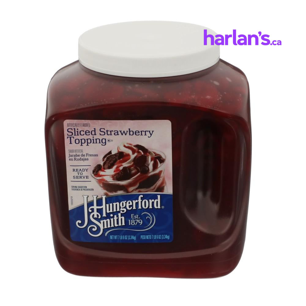 J HUNGERFORD SMITH STRAWBERRY TOPPING, WIDE-MOUTH JUGS - 3 x 100oz -Item#41790 - Harlan Fairbanks Canada
