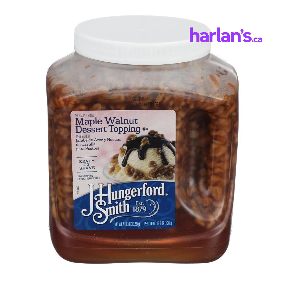 J HUNGERFORD SMITH WALNUT SUNDAE TOPPING, WIDE-MOUTH JUGS - 3 x 125oz JUGS -Item#41795 - Harlan Fairbanks Canada