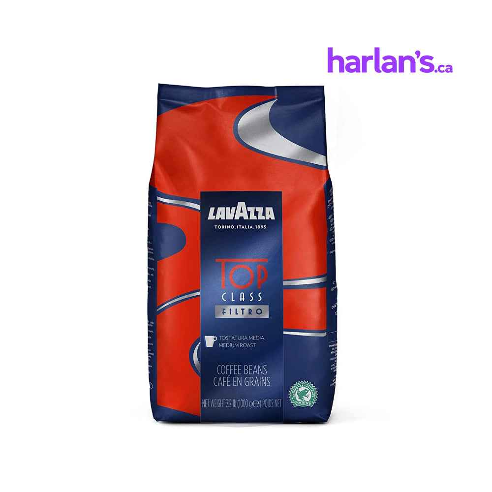 Lavazza Top Class Filtro Whole Bean Coffee Medium Roast 2.2LB Bag (Pack of 6) -Item#203432