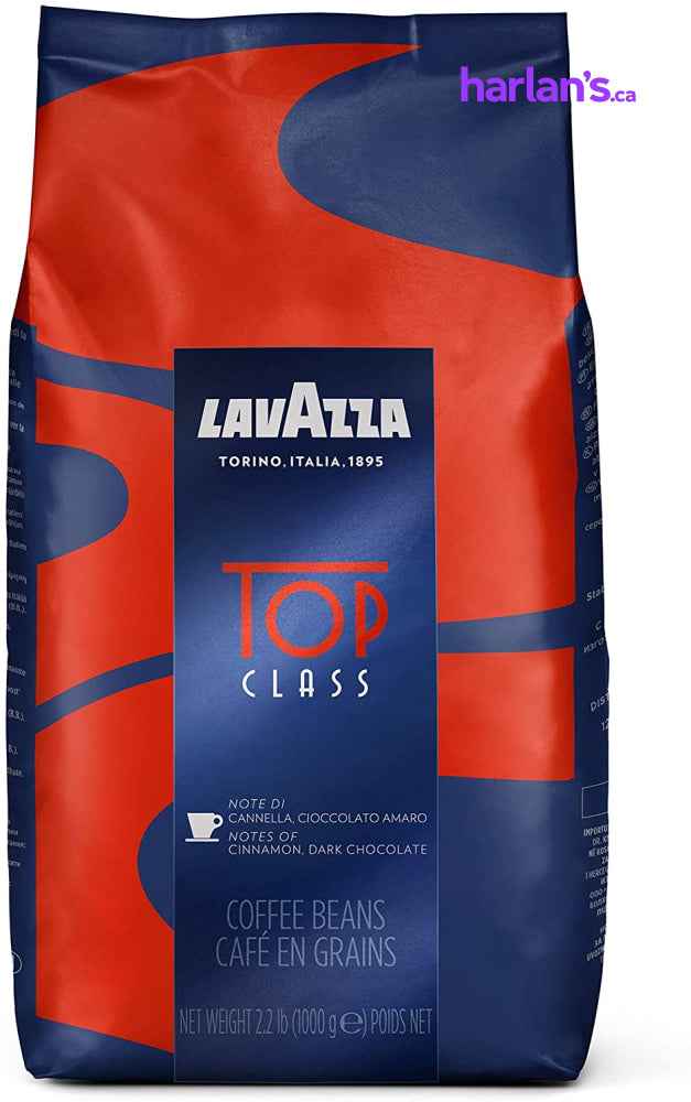 Lavazza Top Class Whole Bean Coffee Blend, Medium Espresso Roast, Case of 6 x 2.2-Pound (1KG) Bag -Item#202010
