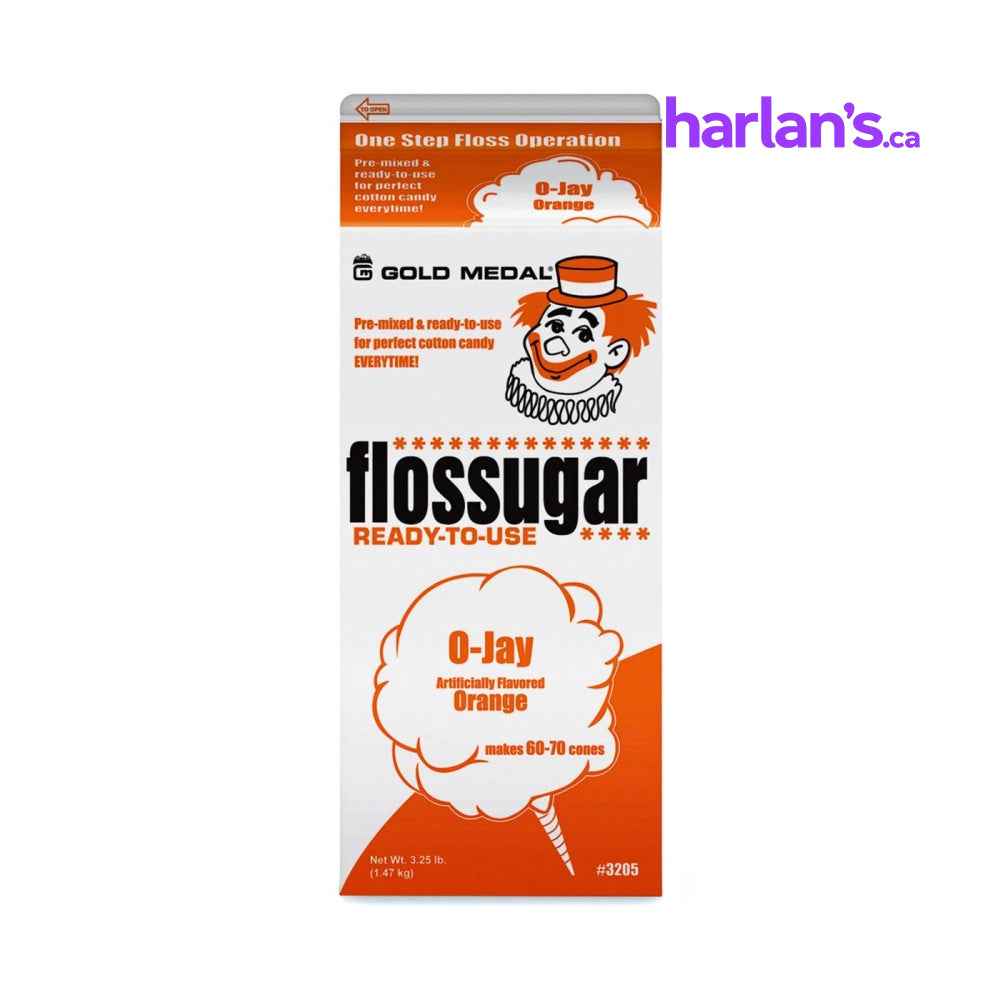 O-Jay (Orange) Cotton Candy Flossugar Carton -Item#55205