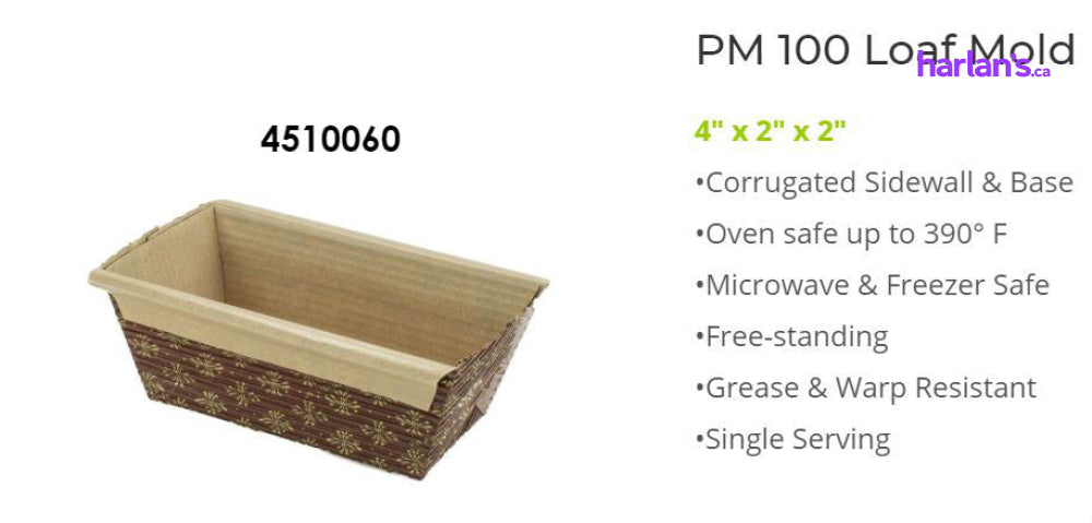 Paper Baking Mould: Loaf - PM100 4510060G - Harlan Fairbanks Canada