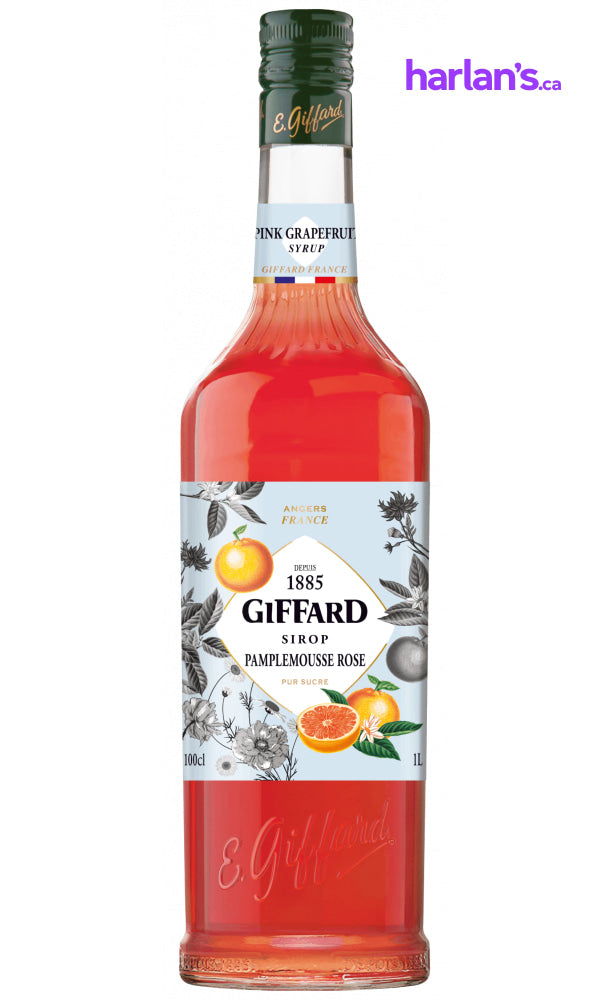 Pink Grapefruit Syrup (1L | Mix & Match Flavours - groups of 6) - Harlan Fairbanks Canada