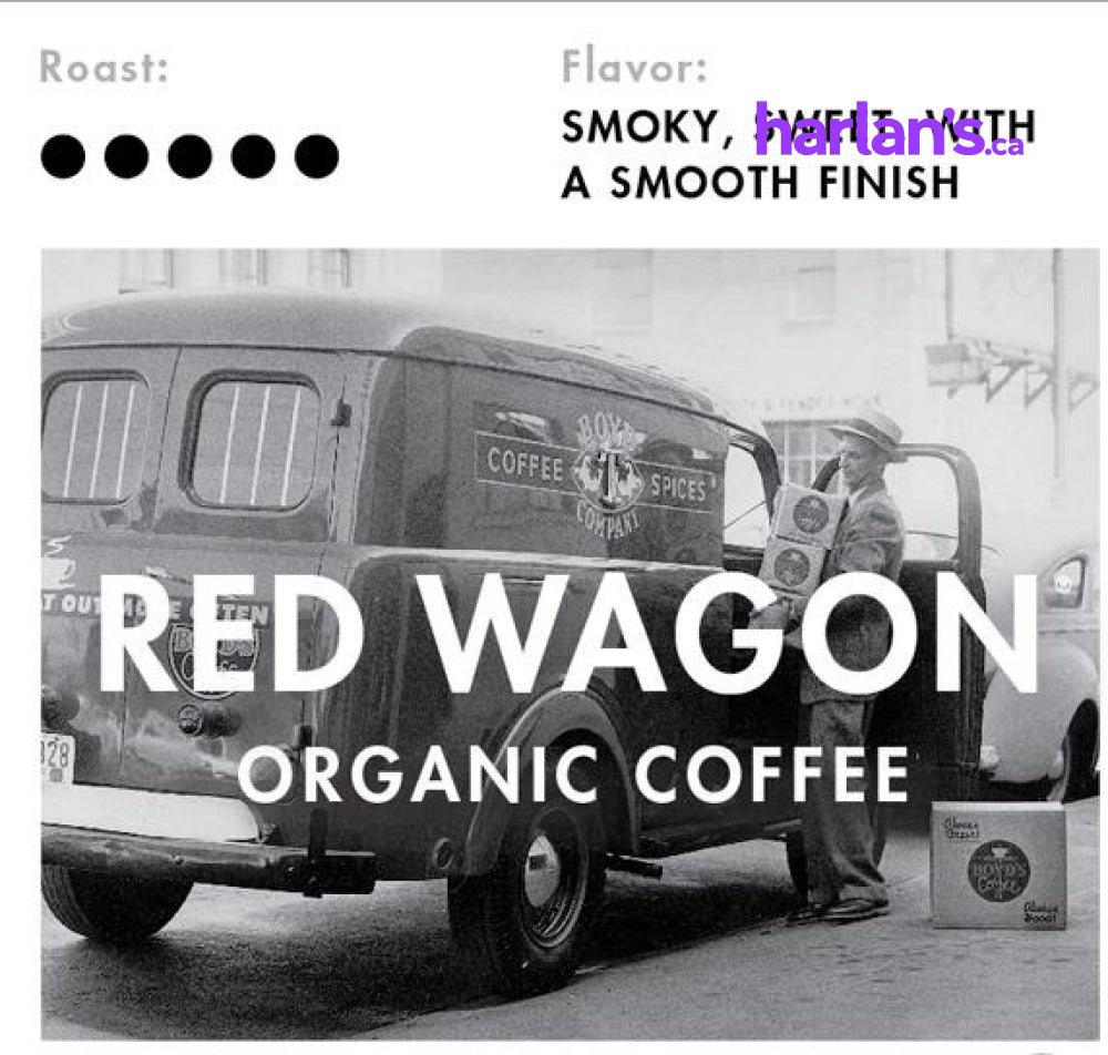 Red Wagon (Dark) Organic Coffee - 50 x 2.5oz -Item#20442 - Harlan Fairbanks Canada
