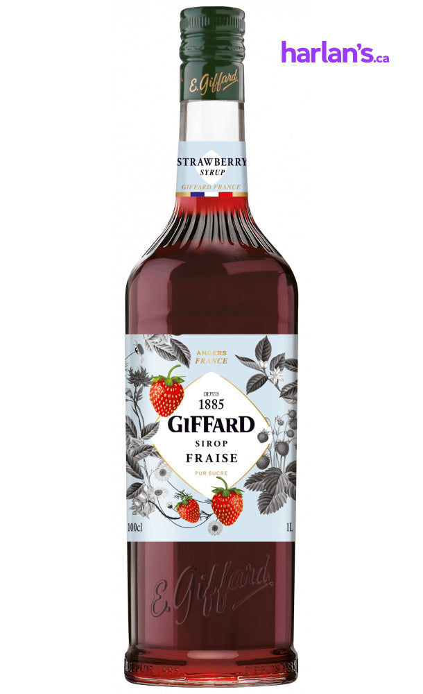 Strawberry Syrup (1L | Mix & Match Flavours - groups of 6) - Harlan Fairbanks Canada