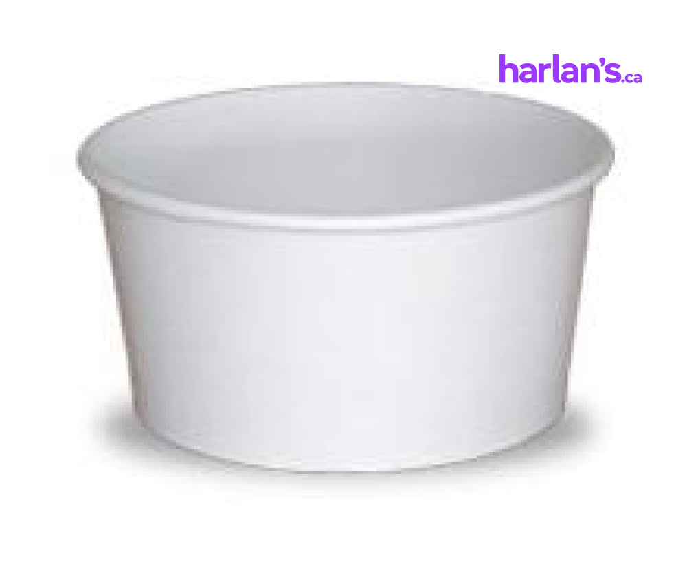 T08 White paper gelato cup 80cc/2.70oz - 2250/case - Item#45BG004 - Harlan Fairbanks Canada