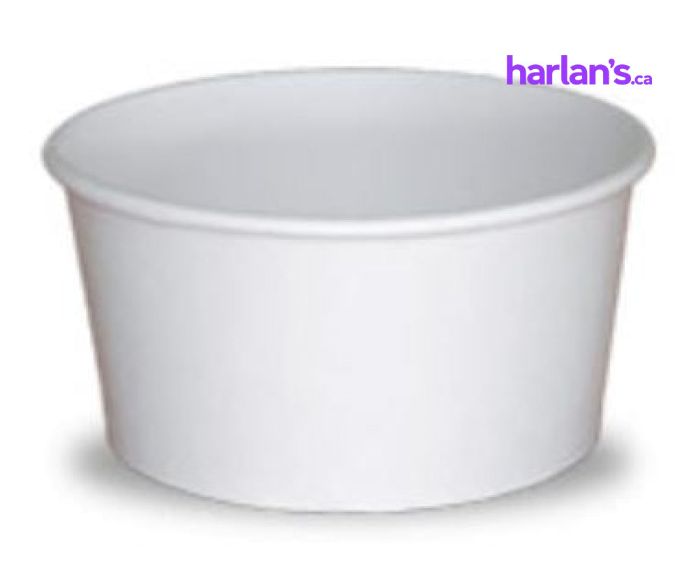 T16 White paper gelato cup 160cc/5.41oz - 1400/case - Item#45BG008 - Harlan Fairbanks Canada