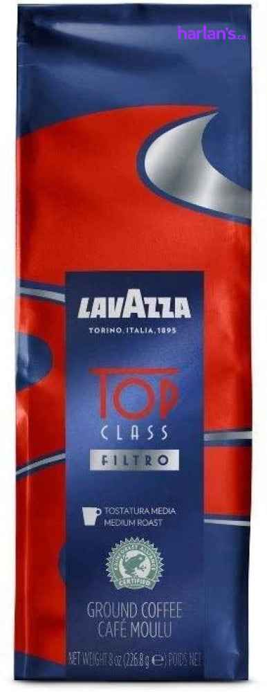 Top Class Filtro Medium Roast Ground Coffee By Lavazza - 8 oz Coffee (Pack of 6) -Item#203433