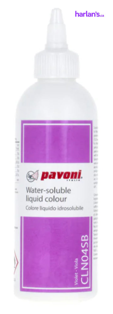 VIOLET LIQUID WATER SOLOUBLE 190ML PAVONI - ITEM# 45CLN04SB - Harlan Fairbanks Canada