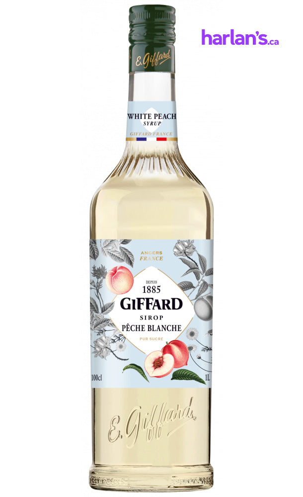 White Peach Syrup (1L | Mix & Match Flavours - groups of 6) - Harlan Fairbanks Canada
