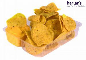 2 Compartment 4oz Large Nacho Tray Container - 500/case-