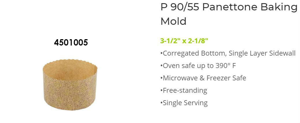 Paper Baking Round Mould - P90/55   4501005