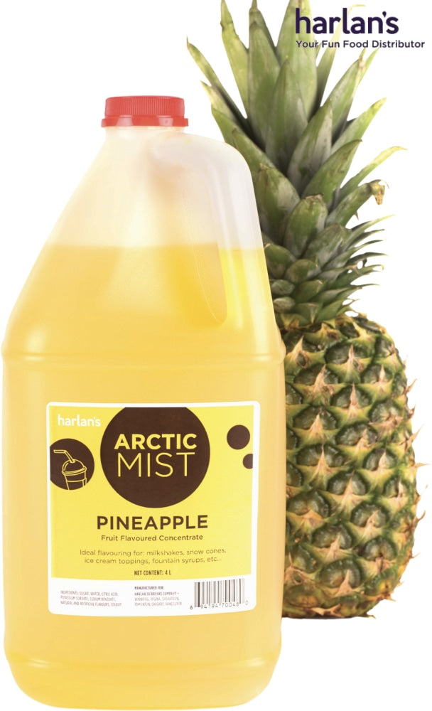 Arctic Mist Syrup Concentrate - Pineapple - 4 x 4L Jugs-