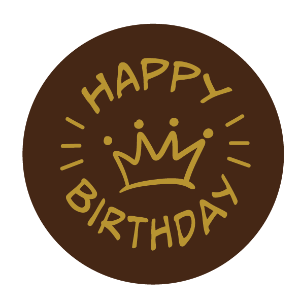 DARK CHOC HAPPY BIRTHDAY DECORATIONS 280 PCS (2.5 CM x 2.5 CM) - ITEM# 45021402