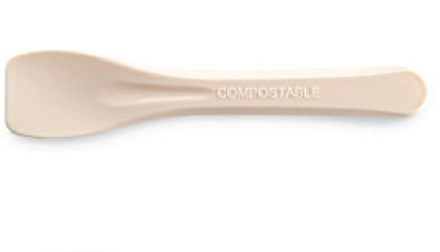 CUBA’S PLA BEIGE COMPOSTABLE SPOON - 10X500 PCS/ CS - Item# 45124903