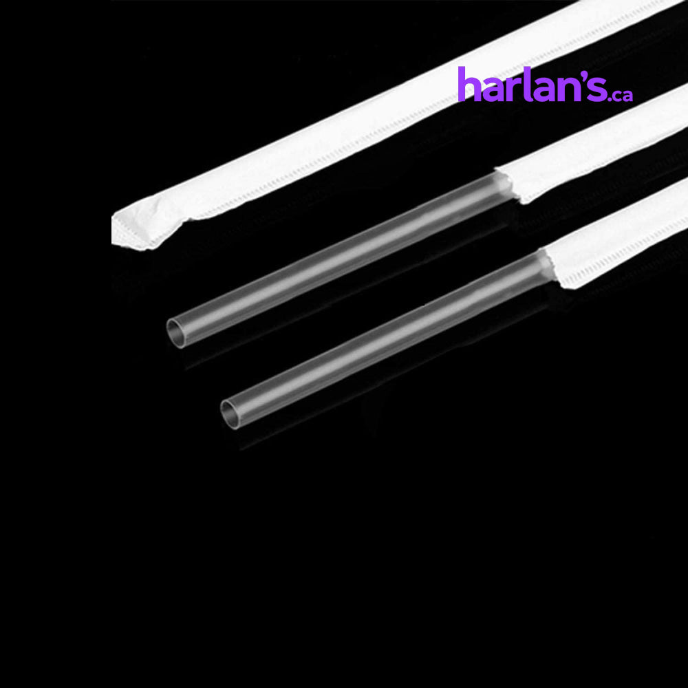 9.5" Wrapped Plastic Straws - 4800/case - Item#80CA95CASE - Harlan Fairbanks Canada