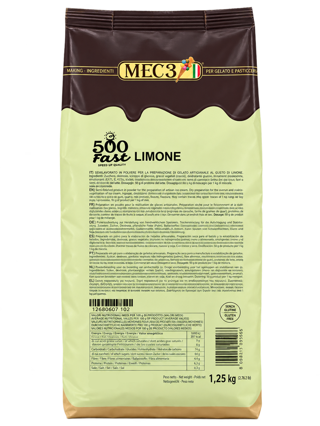 MEC3 Préparation pour Sorbet, Citron 500 (limone) - Vegan