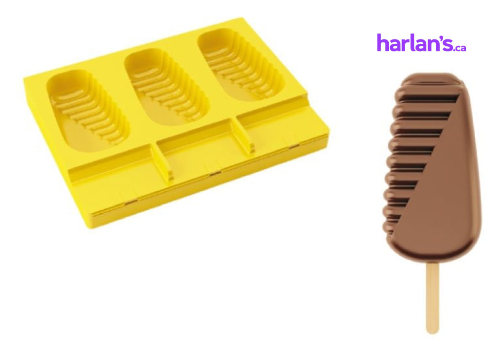 ACAPULCO - Popsicle Mould w/ Sticks - 3 Indents 45PL02 - Harlan Fairbanks Canada