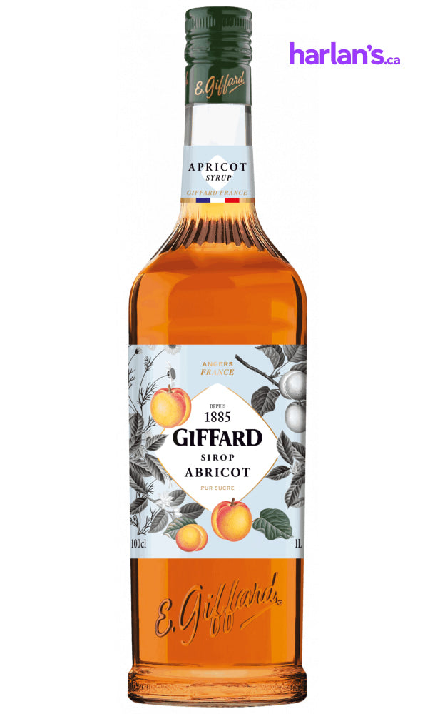 Apricot Syrup (1L | Mix & Match Flavours - groups of 6 - Harlan Fairbanks Canada