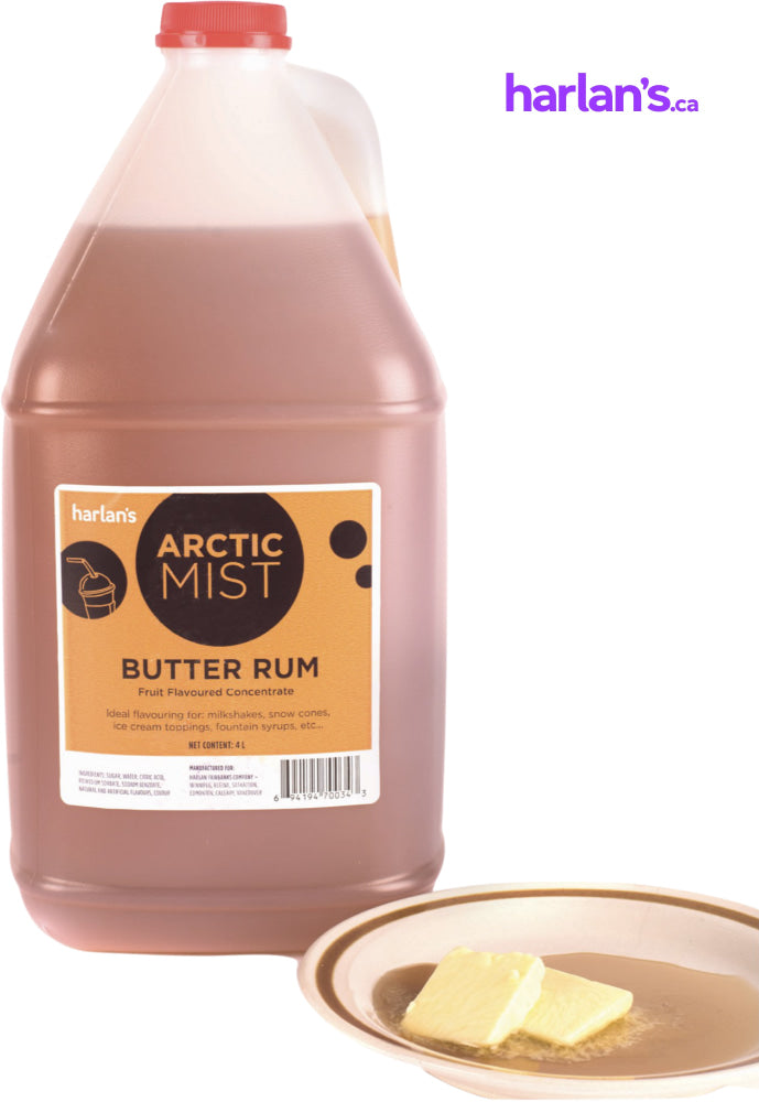 Arctic Mist Syrup Concentrate - Butter Rum - 4 x 4L Jugs -Item#41531 - Harlan Fairbanks Canada