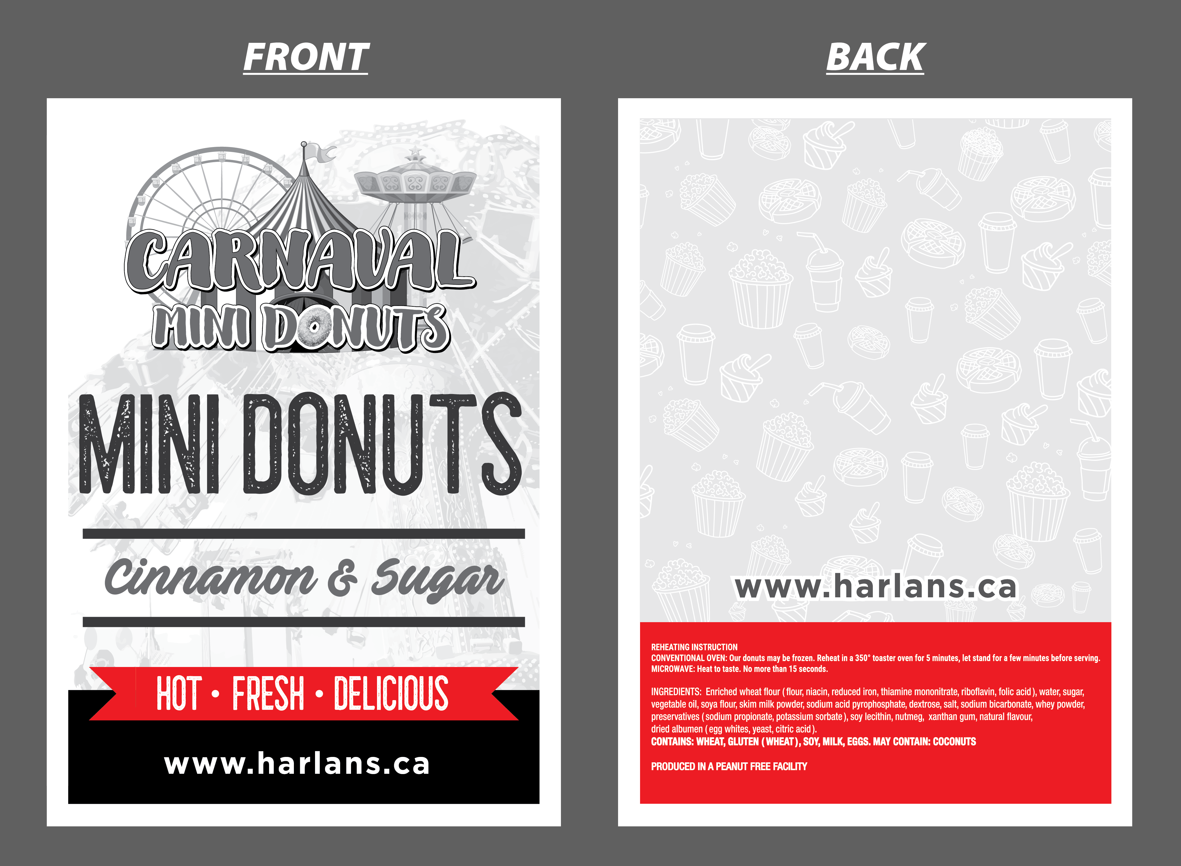 Carnaval Mini Donut BAGS - 1000/CASE - Item#55418
