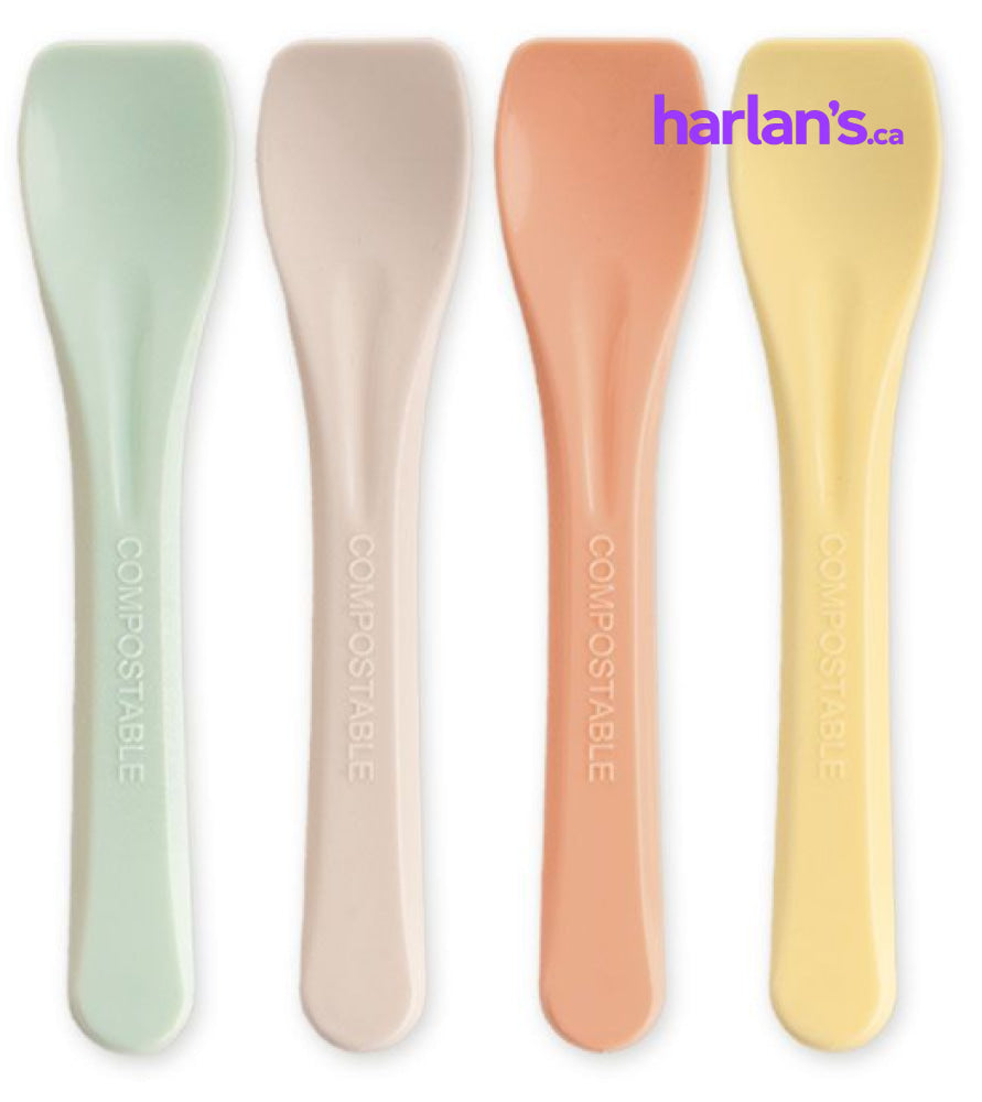 COMPOSTABLE MULTICOLOUR GELATO/ICE CREAM SPOON - 10 X 1 KG CS - Item# 45231CMP - Harlan Fairbanks Canada
