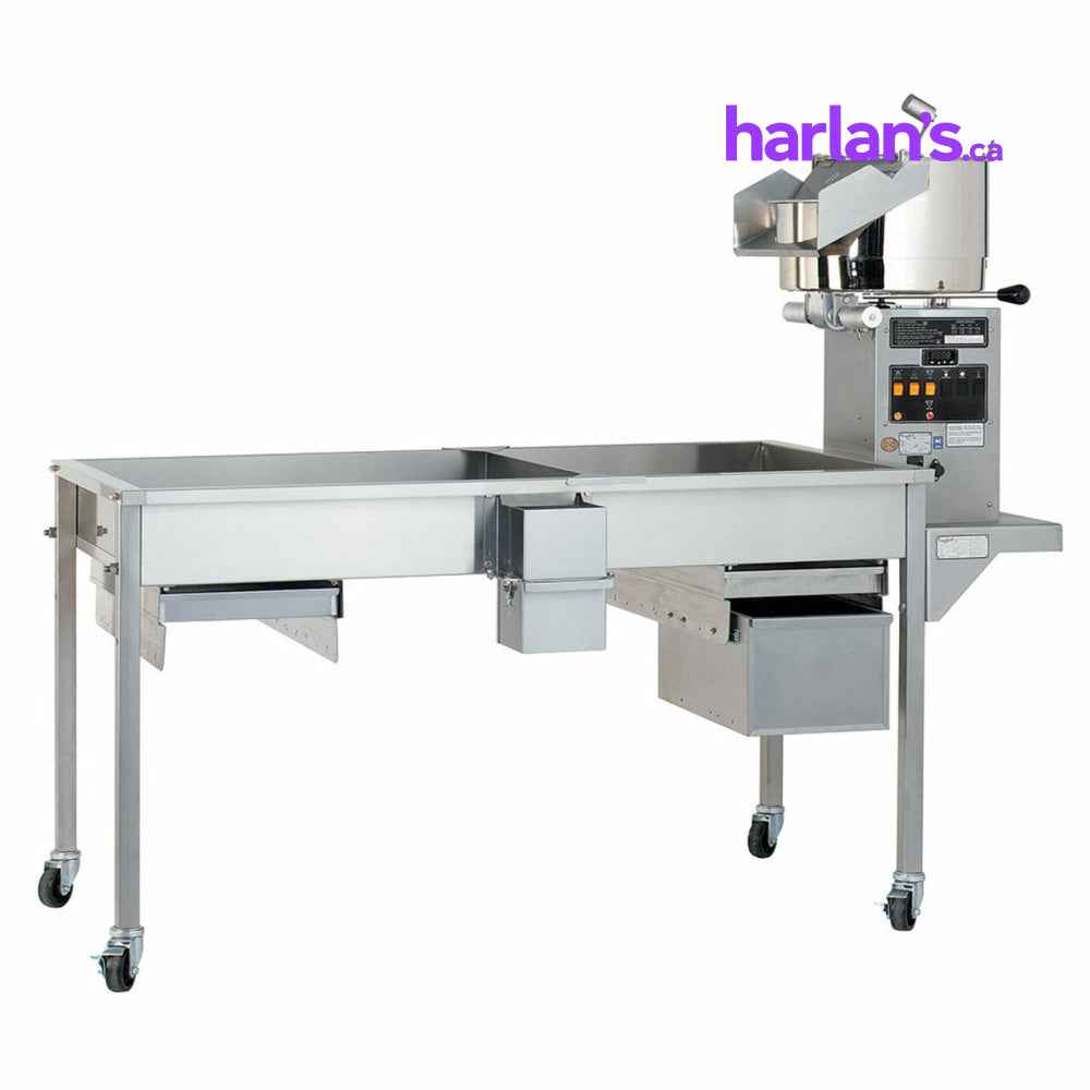 Cretors 20oz Electric Giant Pedestal Popper On 6' Knockdown Table -Item#EG20D1D-R-X-PP & GSXX-CCR-PP - Call us for pricing