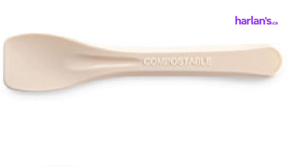 CUBA’S PLA BEIGE COMPOSTABLE SPOON - 10X500 PCS/ CS - Item# 45124903 - Harlan Fairbanks Canada