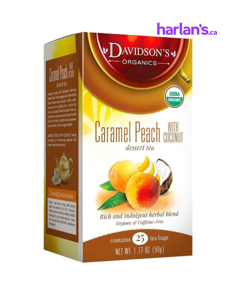 Davidson's Caramel Peach Coconut  (6x25 bags) - Item# 202593 - Harlan Fairbanks Canada