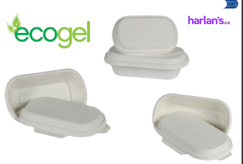 ECOGEL 350GR TO GO CONTAINERS 100/CS  BIO ECO - Item#445CP170 - Harlan Fairbanks Canada