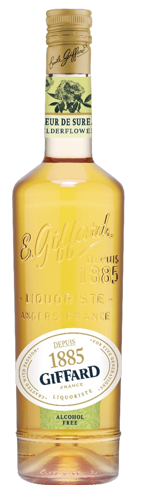 Giffard Alcohol-Free Liqueur - Elderflower (700ml | Mix & Match Flavours - groups of 6)