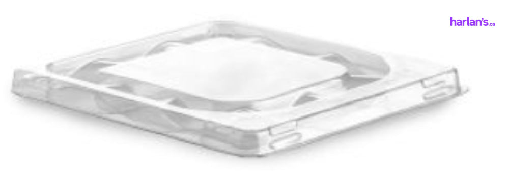 FLAT LID/PET FOR 2.33 L CONTAINER (452300) - 16,5x18 cm – 336 pcs/box - Item# 452300CB - Harlan Fairbanks Canada