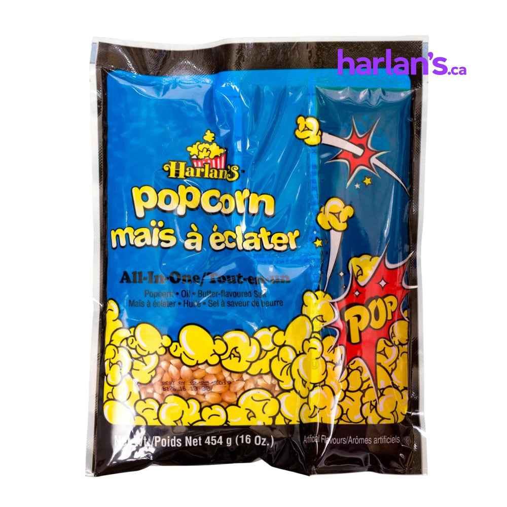 Harlan's All in One Popcorn Kit for 12oz Popper - 24/case -Item#5112412