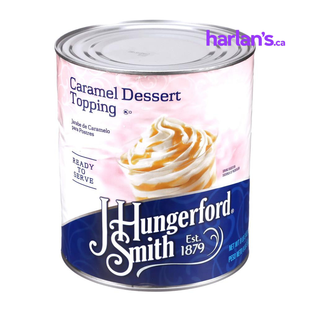 J HUNGERFORD SMITH CARAMEL TOPPING - Ready to Use - 6 x 100oz CANS -Item#41721 - Harlan Fairbanks Canada