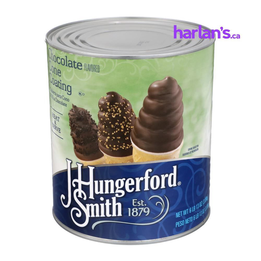 J HUNGERFORD SMITH CHOCOLATE CONE COATING - 6 x 100oz CANS -Item#41612 - Harlan Fairbanks Canada