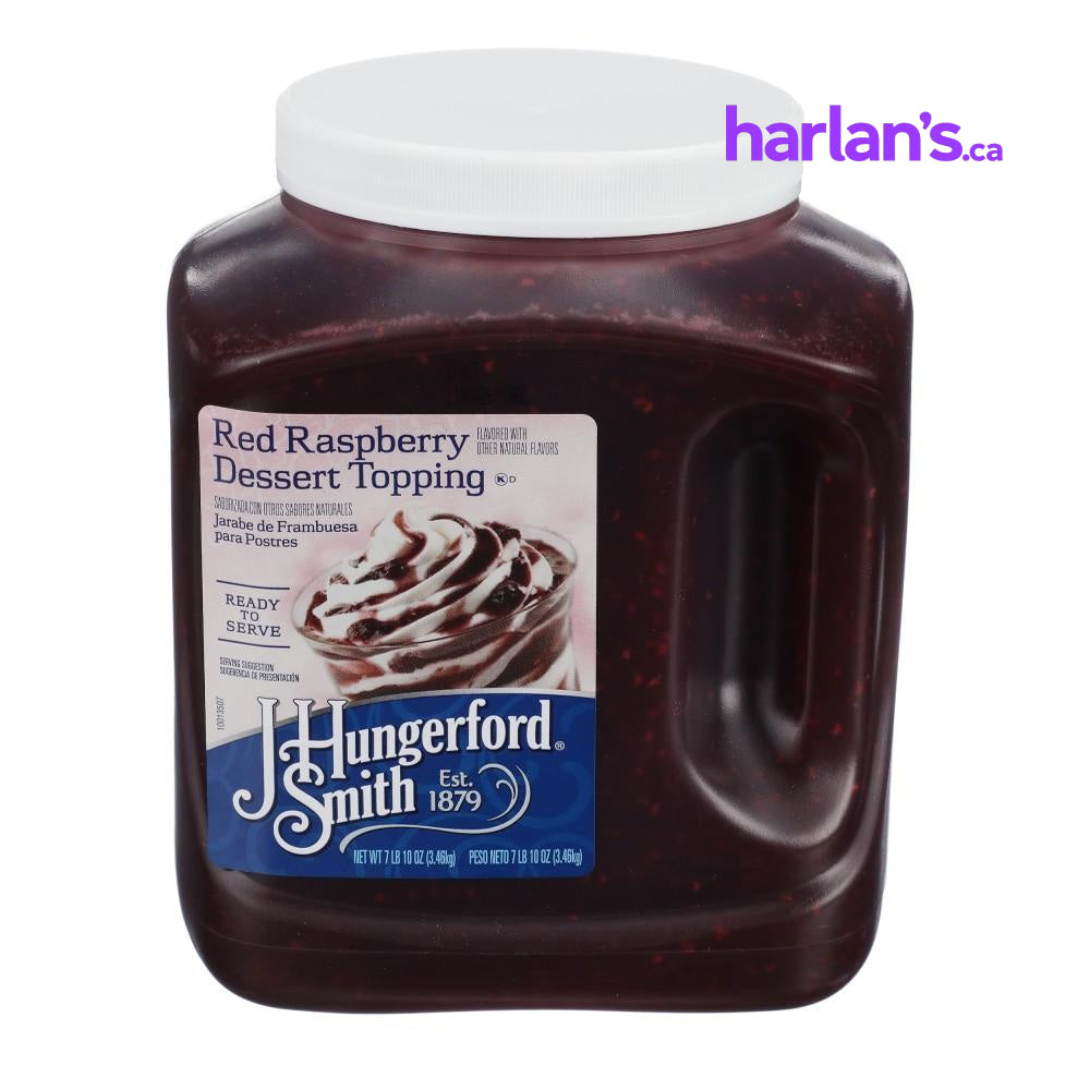 J HUNGERFORD SMITH RED RASPBERRY TOPPING - WIDE-MOUTH JUGS - 3 x 100oz -Item#41787 - Harlan Fairbanks Canada